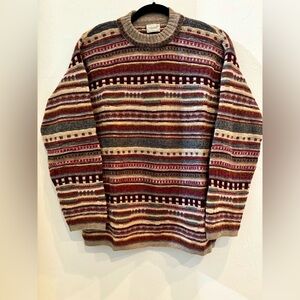 Vtg United Colors of Benetton Italy Shetland Wool Sweater Sz M